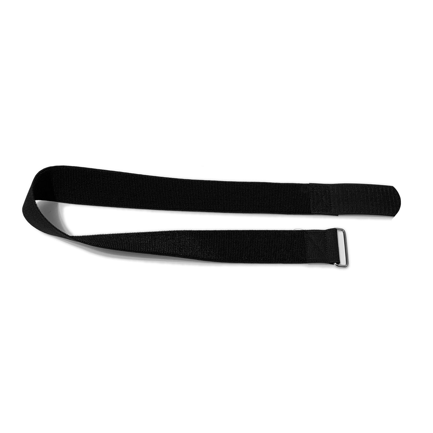 Elastic Hook & Loop Cinch Strap with Stitched Ends and Steel Buckle - 50mm Wide