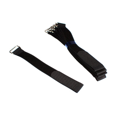 25mm Wide x 275mm Long Cinch Straps with Steel Buckle, Pack of 10