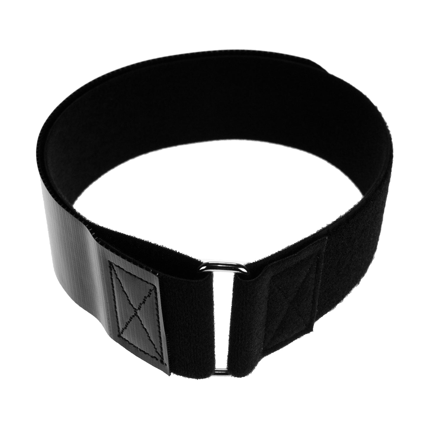 Heavy Duty Hook and Loop Cinch Strap with Stitched Ends and Steel Buckle - 50mm Wide