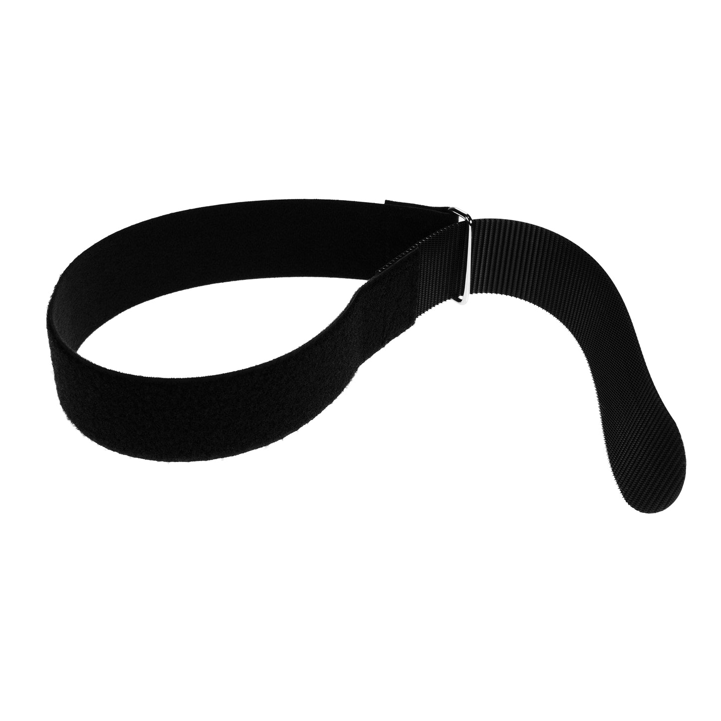 Heavy Duty Hook and Loop Cinch Strap with Stitched Ends and Steel Buckle - 50mm Wide